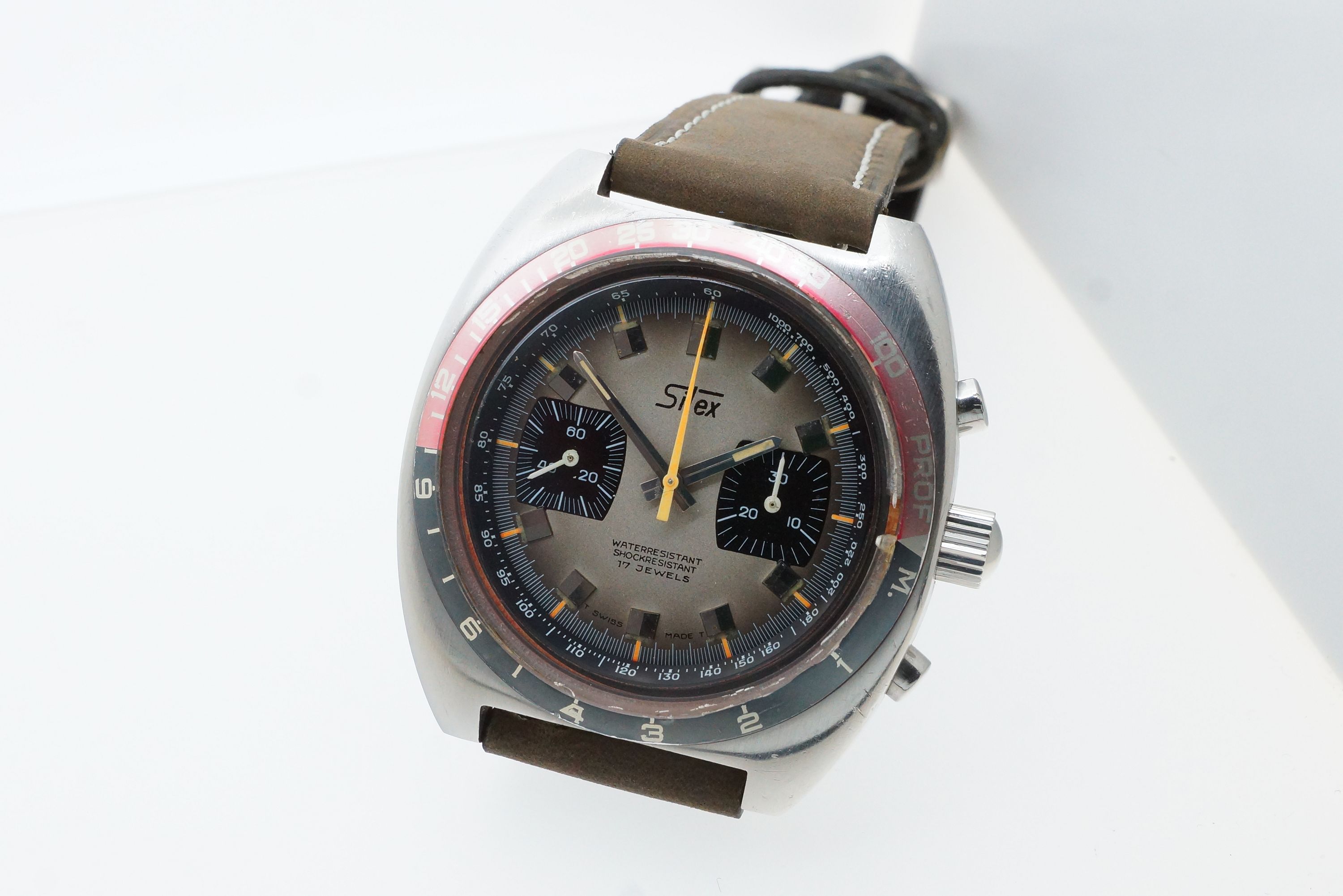 Silex 17 Jewels Taucherchronograph Tiefenmesser Depth Gauge – Valjoux 7733