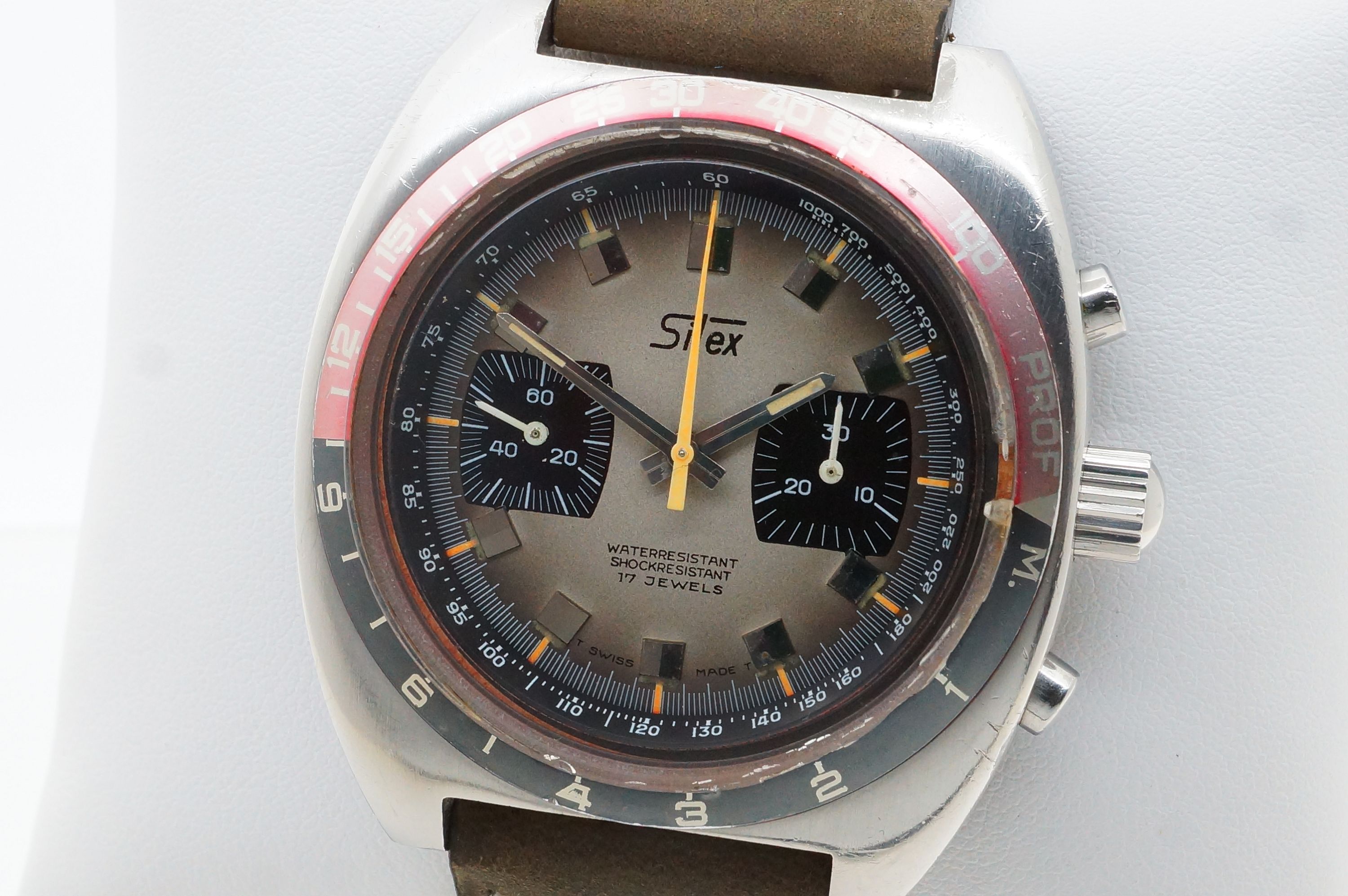 Silex 17 Jewels Taucherchronograph Tiefenmesser Depth Gauge – Valjoux 7733