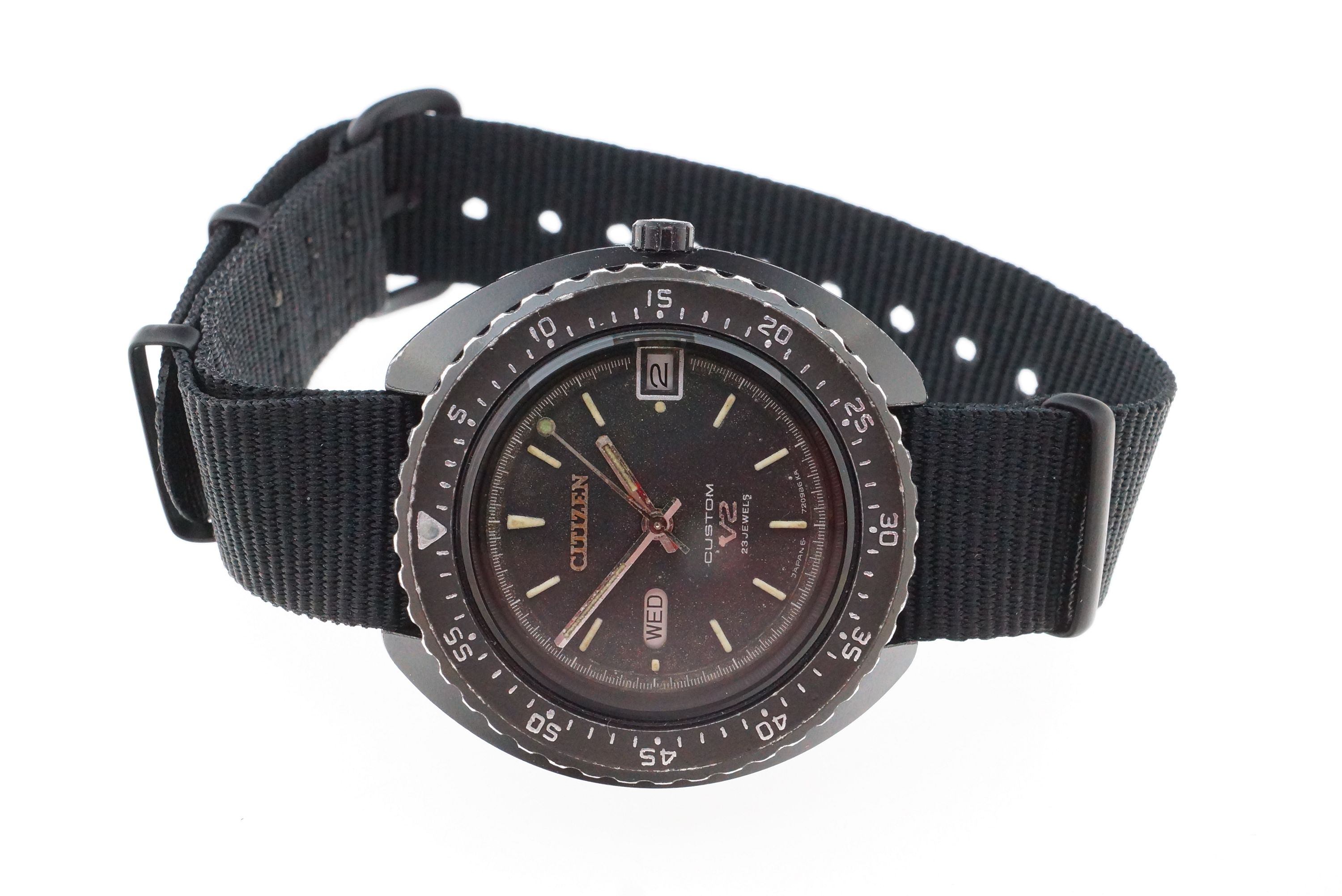 Citizen Custom V2 Automatic Black Diver Ref. 4-722400TA – Kaliber 7291 (1973)